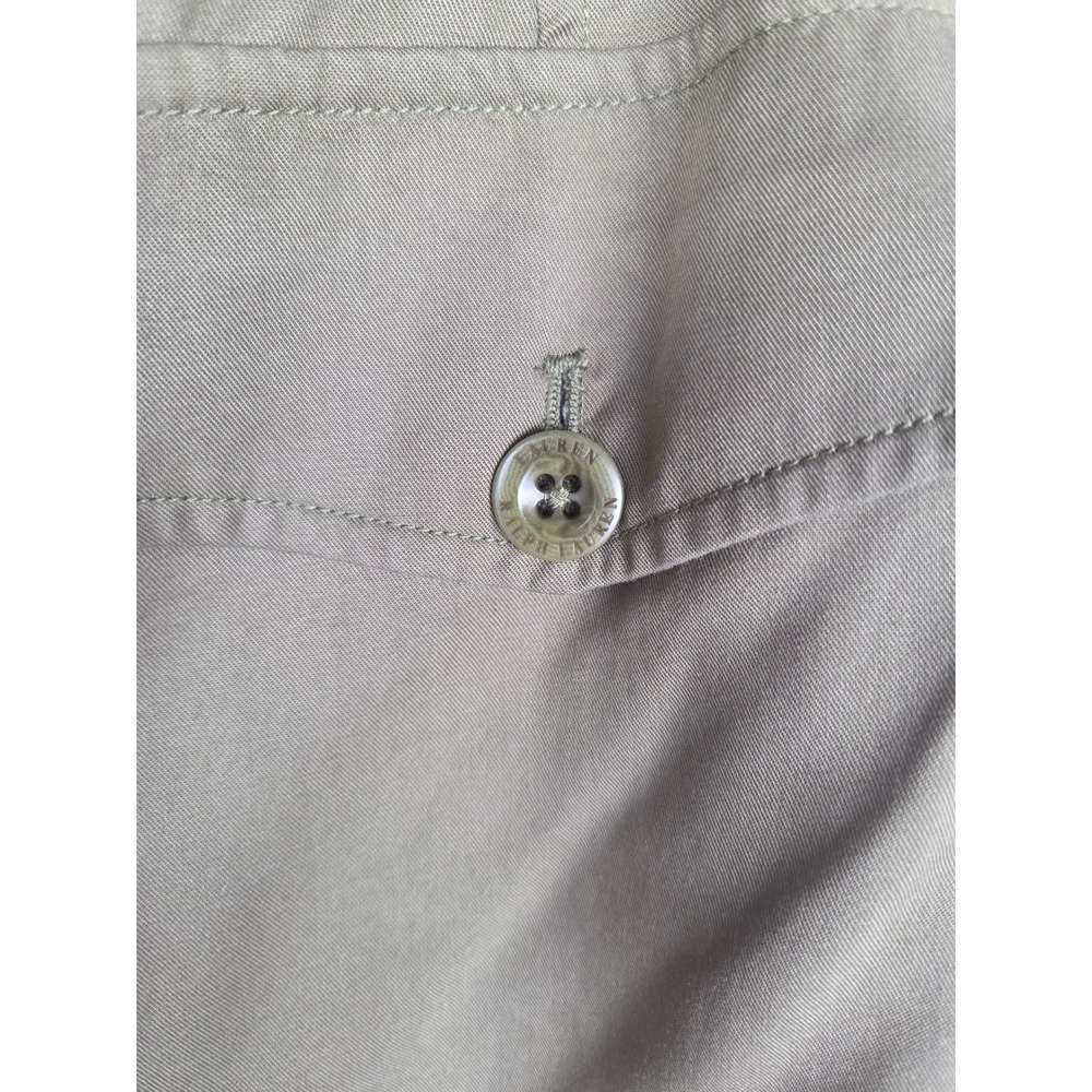 Lauren Ralph Lauren Maxi Skirt S Olive Green Lyocell Cargo Utility Split Earthy - Picture 12 of 12